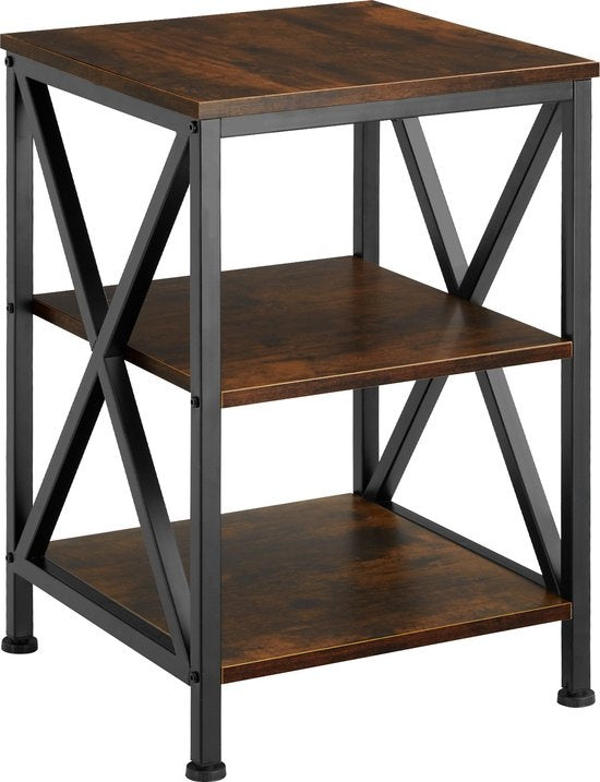 tectake - Beistelltisch Nottingham industrial dark - Nachttisch - 404263