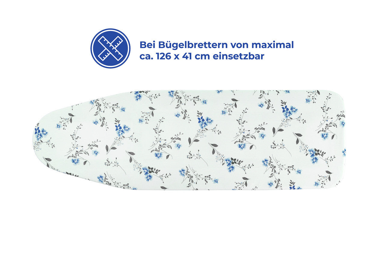 Wenko Bügelbrettbezug Floral Blau 130 x 50 cm