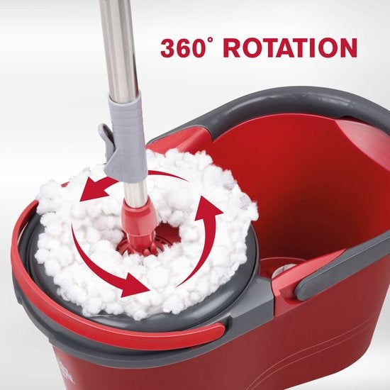 Dirt Devil Wischsystem mit Wringer - 16 L - 17âŒ€ x 98 - 118 CM - Rot