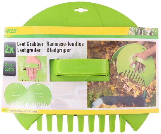 Kinzo Garden Laubgreifer - 2 Stück - zum Zusammenharken von Laub und Gartenabfällen