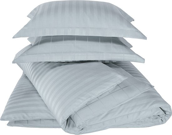 De Witte Lietaer Bettbezug aus Baumwollsatin Zygo – Hotelgröße – 260 x 240 cm – Blau