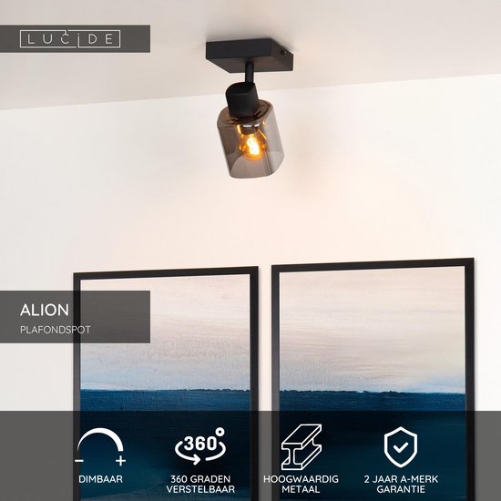Lucide ALION – Deckenstrahler (Deckenleuchte) – 1xE14 – Schwarz