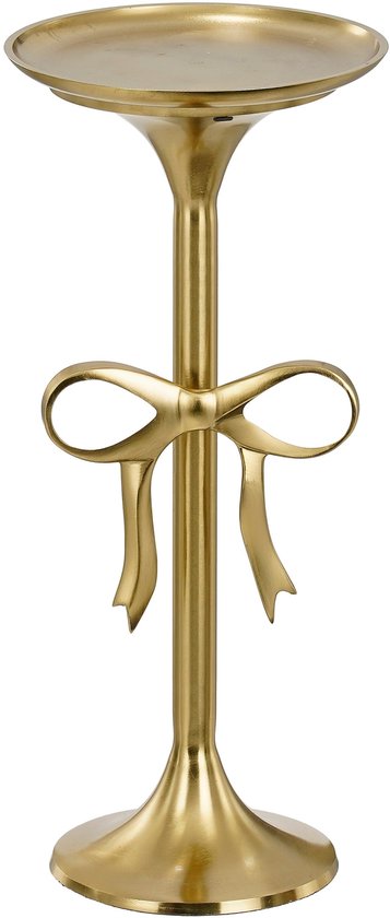 Beistelltisch – H 57 x Ø 25 cm – Recyceltes Aluminium – Gold