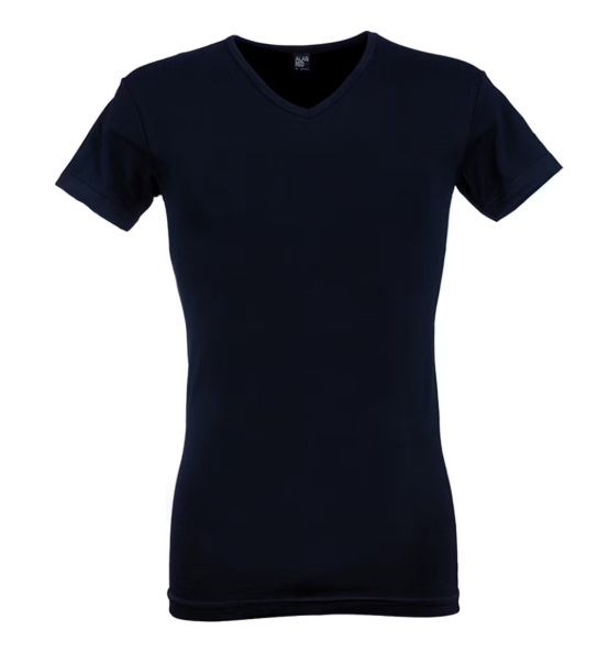 Alan Red Oklahoma Herren T-Shirts - Body Fit - V-Ausschnitt - Größe L - Navy - 4er-Pack - 93% Baumwolle / 7% Elastan