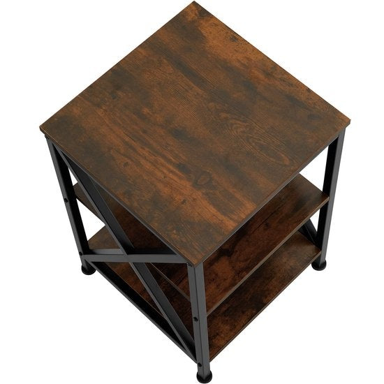 tectake - Beistelltisch Nottingham industrial dark - Nachttisch - 404263