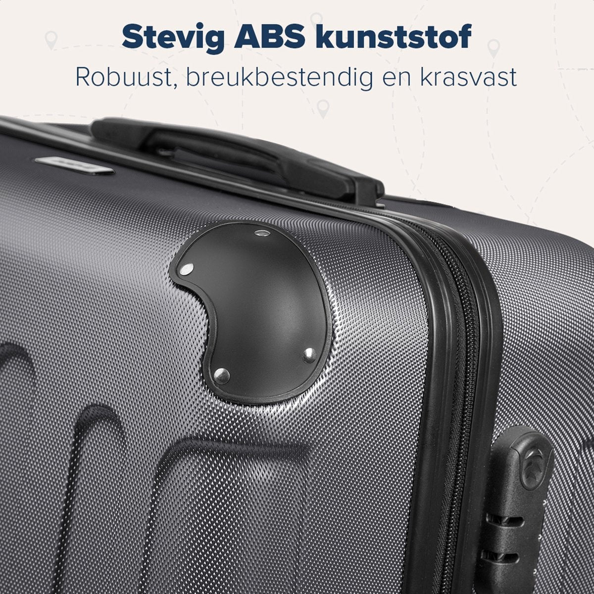 TRVLMORE - Kofferset - 2 Stück - 38L (Handgepäck) + 110L - Dunkelgrau