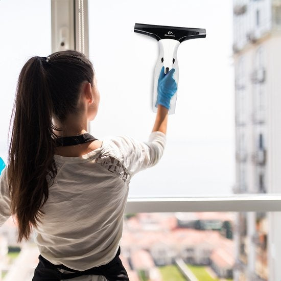Motionflow Vacuum Fensterwischer mit Verlängerung 61cm - Elektrischer Fensterreiniger mit Soaker - Wiederaufladbar