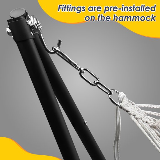 Hängematte mit Gestell dunkelgrau bis 150kg Hängematten Outdoor Bar Hängematte Hängesessel