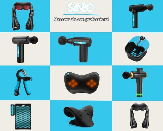 Sanbo Fußbad - Massage - Schwarz / Blau - heizt bis zu 49Â°C - klappbar - Fußmassagegerät