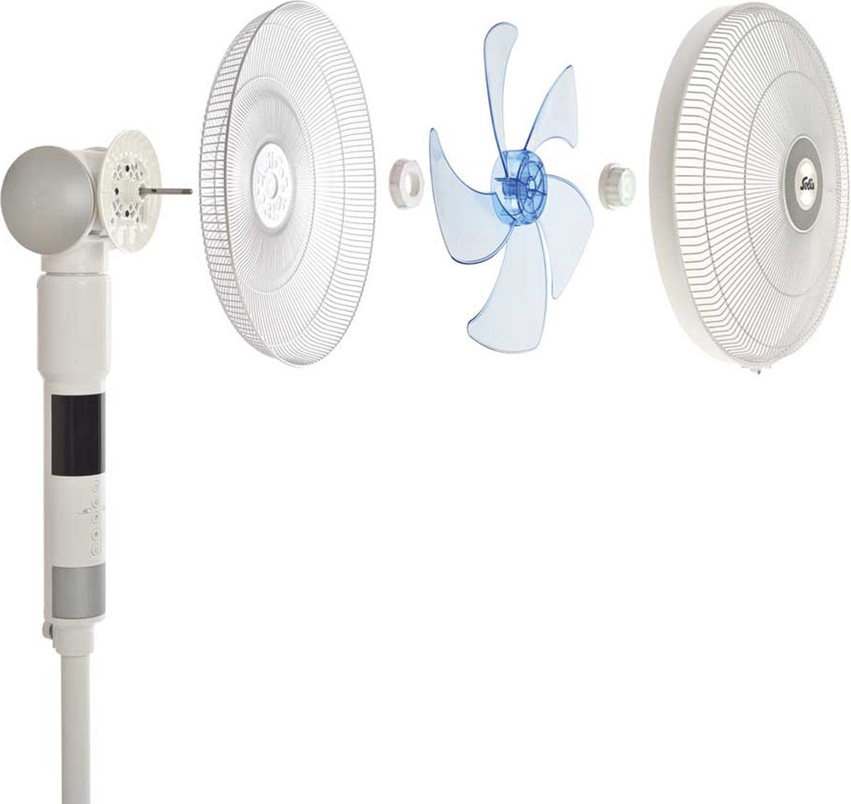 Solis Breeze 360Â° Standventilator 7582 - Standventilator mit Fernbedienung - Timerfunktion - 140 cm hoch - Weiß