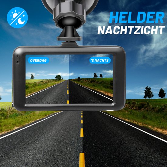 VERTREX Dashcam für Auto 1080P Full HD - Front und Heck - Dashcams - Nachtsicht - G-Sensor - 170° Weitwinkelobjektiv - 3.0" LCD - Bewegungserkennung - Schleifenaufzeichnung - Inkl. 32GB MicroSD Karte