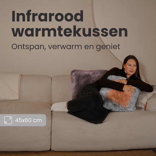 Auronic Infrarot-Wärmekissen Teddy 45x60 cm - Grau