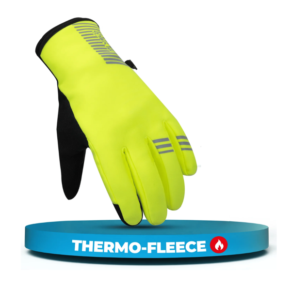 Winterhandschuhe - Thermo Fleece & 3M Isolierung - Winddicht & Wasserabweisend - Touchscreen - Anti-Rutsch-Griff - Gelb - Größe M