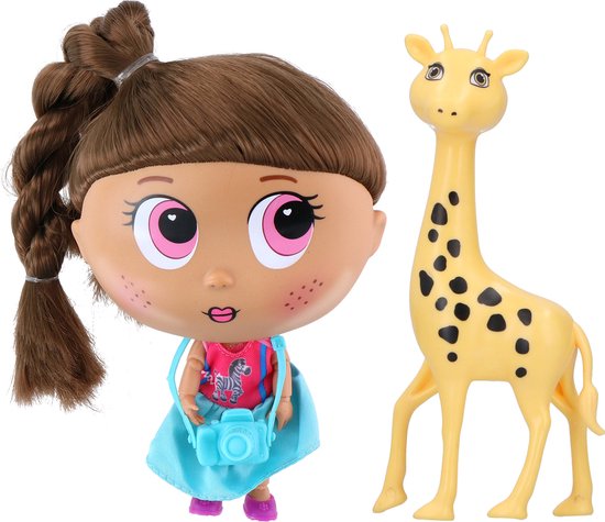 Eddy Toys Puppenset - Mit Zubehör - 20x11x19cm - Thema Zoo