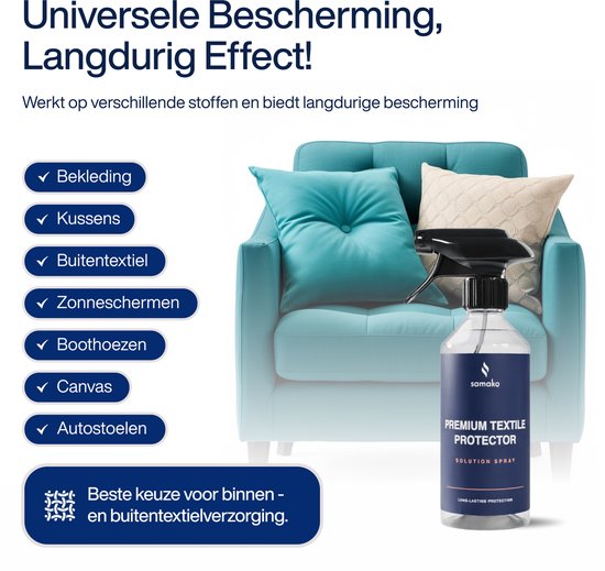 Samako - Imprägnierspray für Möbelstoffe - Schutzbeschichtung - Textile Protector - Textilpflege-Set - Imprägnierspray