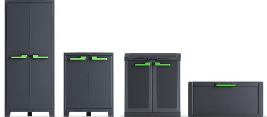 Keter Moby Hochschrank - 4 Fachböden - 80x44x182 cm - Anthrazit