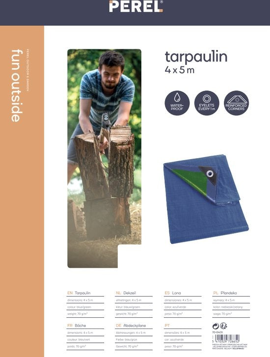 Perel Plane - Blau - 4x5m