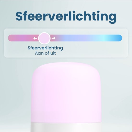 Auronic Luftbefeuchter - 1.9L - Geeignet für Schlafzimmer, Babyzimmer, Büro, Wohnzimmer und mehr - Luftbefeuchter - BPA-frei - Weiß