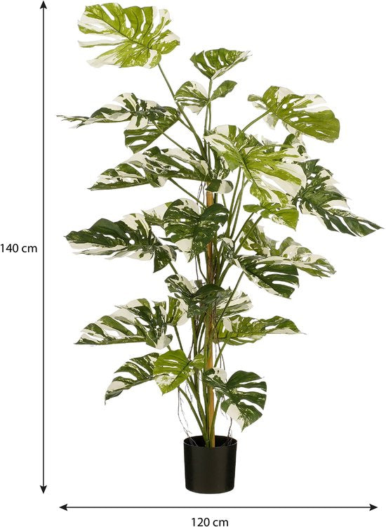 Mica Decorations Monstera Baum Künstliche Pflanze - H140 x Ø120 cm - Grün
