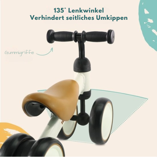 LifeGoods - TurboToddler Balance Bike - Kinder Scooter - Ab 1 Jahr - Creme