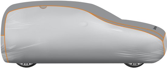 tectake® Car Cover - Outdoor Autosegel - Hagelschutz - Wasserdichte Decke mit 3 verstellbaren Gurten - Atmungsaktiv - Autoschutzdecke mit Aufbewahrungstasche - Kompatibel mit vielen Modellen - Größe (LxBxH) 571 x 203 x 145 cm - Für SUV oder Van