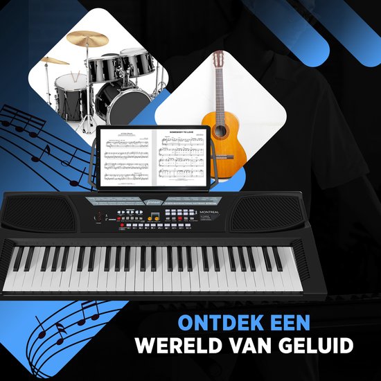 Finesse Keyboard Piano - 54 Tasten - Klavieraufkleber - Electric Piano - Digital Piano - Kind - Erwachsene