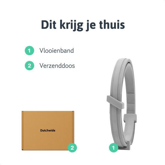 Dutchwide Zecken- und Flohhalsband für Katze und Hund - Tierfreundlich - Geeignet für Katzen, Hunde und Kätzchen - Einheitsgröße