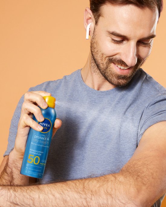 NIVEA SUN Protect & Dry Touch Sonnenspray – LSF 50 – Sport-Sonnenspray – wasserfest – UVA/UVB – 200 ml