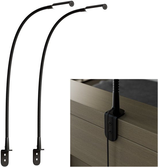 Nolt Leselampe für das Bett - Nachtlicht dimmbar - 2 Bettlampen - Bettlampe für das Schlafzimmer - Leselampen für das Kopfteil - Leselampe für Erwachsene