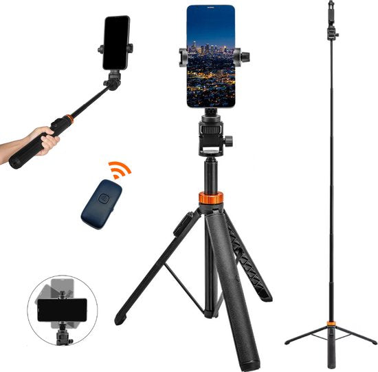 ein sonniger Tag Telefonstativ - Stativ Smartphone - Stativ Smartphone - Selfie Stick Stativ - Stativ Telefon - Stativ iPhone - Stativ iPhone - Telefonständer - bis zu 180 cm - Stativ für GoPro