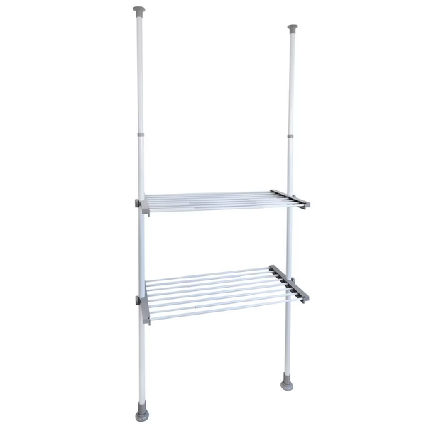 Wenko Herkules Twin Teleskop-Kleiderständer, weiß – 73–120 x 165–300 cm
