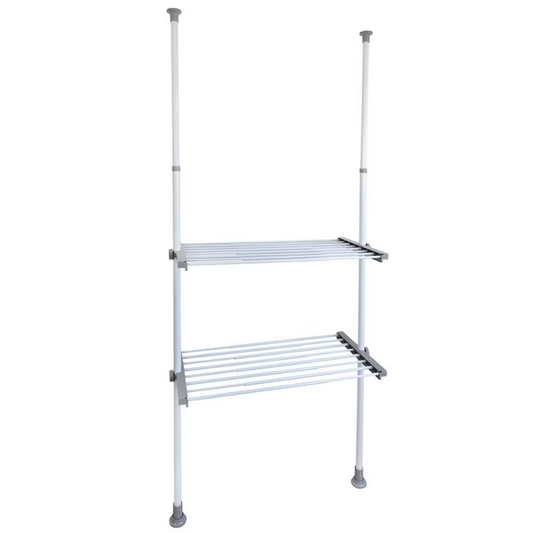 Wenko Herkules Twin Teleskop-Kleiderständer, weiß – 73–120 x 165–300 cm