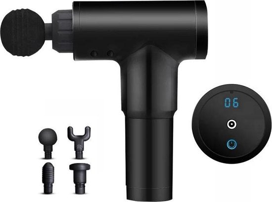 Mobstore Massagepistole - LCD elektrische Touch Massagepistole - Massagegerät - Sportmassage - Professioneller Einsatz - Muskelerholung & Muskelentspannung - Stressabbau - Leise und stark - Lange Batterie - Professionelle Massagepistole - Massagepistole