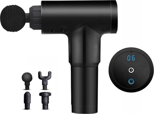 Mobstore Massagepistole - LCD elektrische Touch Massagepistole - Massagegerät - Sportmassage - Professioneller Einsatz - Muskelerholung & Muskelentspannung - Stressabbau - Leise und stark - Lange Batterie - Professionelle Massagepistole - Massagepistole