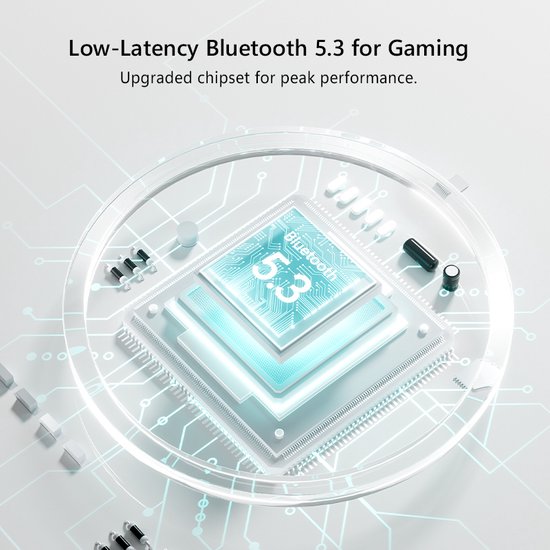 Picun - BG-01 - Kopfhörer - Gaming-Headset - Kabellos/Bluetooth - Multi-Plattform - Weiß