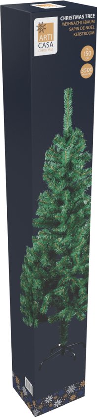 Arti Casa Künstlicher Weihnachtsbaum 150 cm - Weihnachtsbaum inklusive Ständer - Indoor Baum Ø78cm - Grün