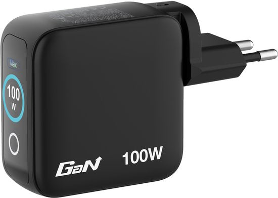 Verbatim Mini-Gan-Ladegerät 100 W, 2 × USB-C, 1 × USB-A, QC, für Apple MacBook und iPhone
