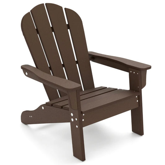 Coast Kinder-Gartenstuhl Braun - HDPE Relax-Stuhl mit ergonomischer Rückenlehne - 53,5 x 52 x 64 cm
