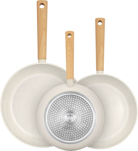 Savoré Kitchen Bratpfannen Ø20, 24 & 28 cm - Induktion - PFAS-frei - Bratpfanne aus Keramik - Bratpfannenset - Pfannen - Pfannen - Pfanne