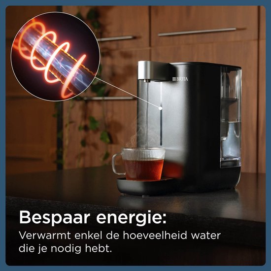 BRITA Cube Wasserspender und Teemaschine für zu Hause – Schwarz – Für perfekten Tee dank verschiedener Temperatur- und Mengen-Einstellungen – UV-C-Technologie – inkl. Maxtra Pro Kalk-Expert-Filter
