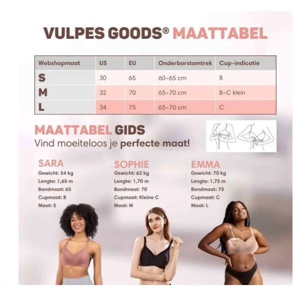 Vulpes Goods® - Still-BH ohne Bügel - Größe XL - mit Einhandverschluss und verstellbaren Trägern und OEKO-TEX® Zertifizierung - zum Stillen und für die Schwangerschaft - cremefarbenes Baumwollgemisch
