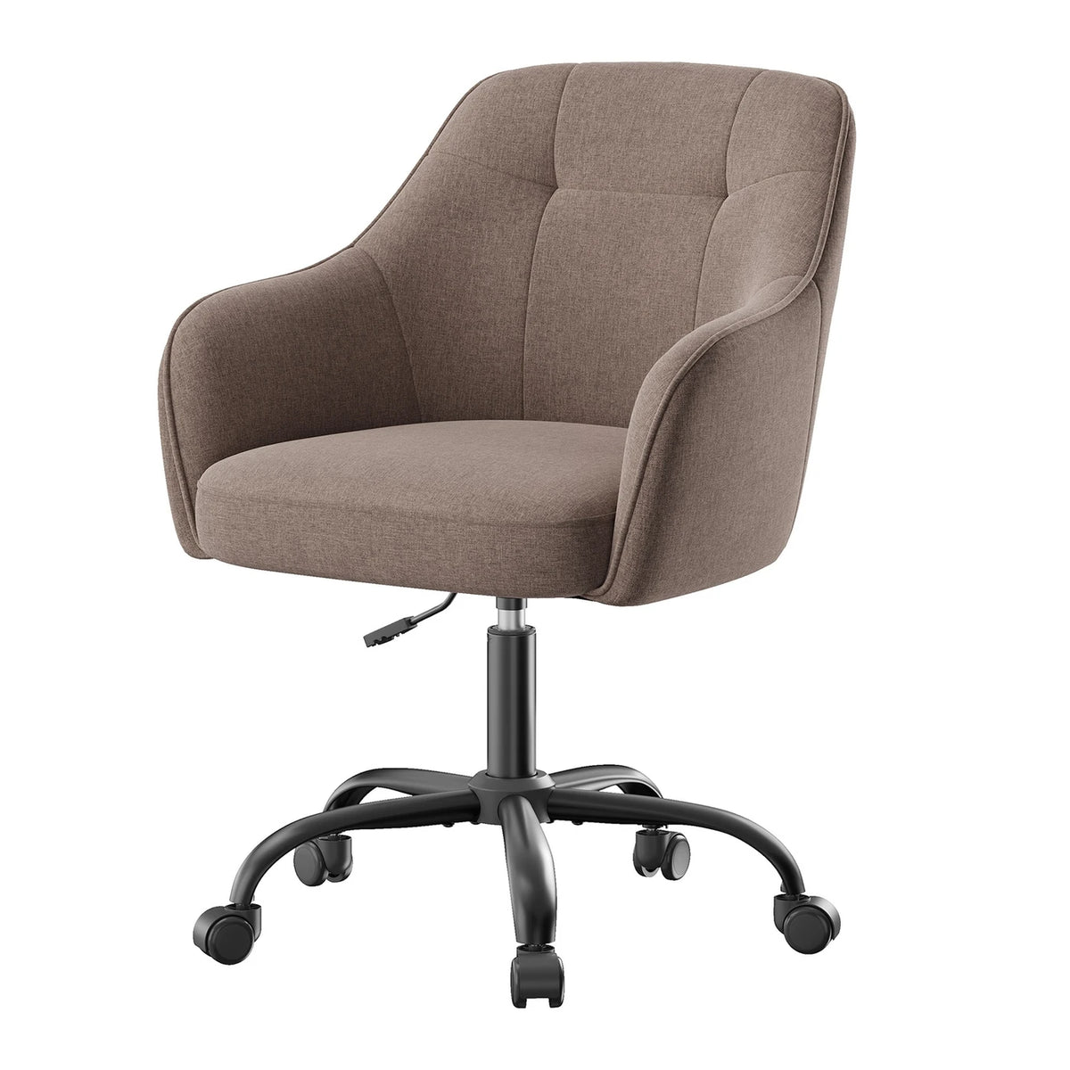 ochama Ergonomischer Bürostuhl – Verstellbar und drehbar – Atmungsaktiver Stoff – 64 x 64 x 78–88 cm – Braun