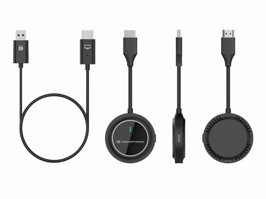 Conceptronic ATHERIC02B – Drahtloser Bildschirmadapter – Drahtloses HDMI-Verlängerungsset 1080p – HDMI/USB – Full-HD-Dongle