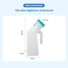 Safe Life Urinal für Männer - mit fluoreszierender Schraubkappe und ergonomischem Griff und breiter Öffnung - für zu Hause und unterwegs - transparenter und weißer Kunststoff - ein Liter