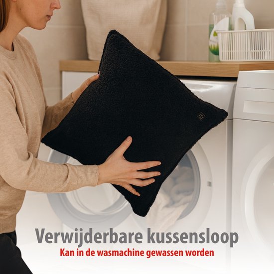 alpina Elektrisches Wärmekissen – Wärmekissen für Nacken und Schultern – 3 Heizstufen – Automatische Abschaltung – Waschbarer Bezug – 60 x 62 cm – 100 W