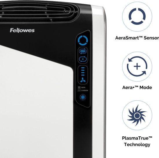 Fellowes AeraMax DX95 Luftreiniger – Leiser Betrieb – Weiß – 43 m²
