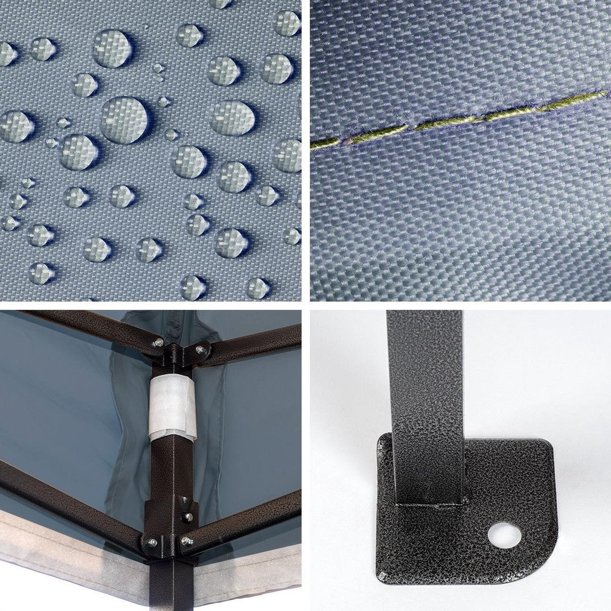 LifeGoods Partyzelt - Pavillon - 3x3 m - leicht aufbaubar - faltbar - wasserdicht - Tragetasche mit Rädern - dunkelblau