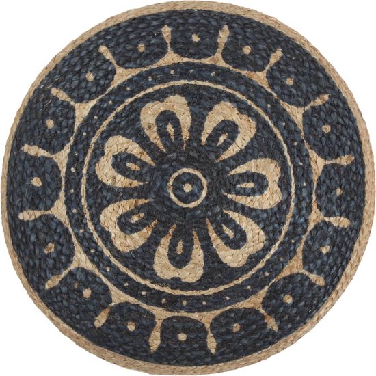 vidaXL – Sitzkissen – handgefertigt – 45 x 30 cm – Jute – blau