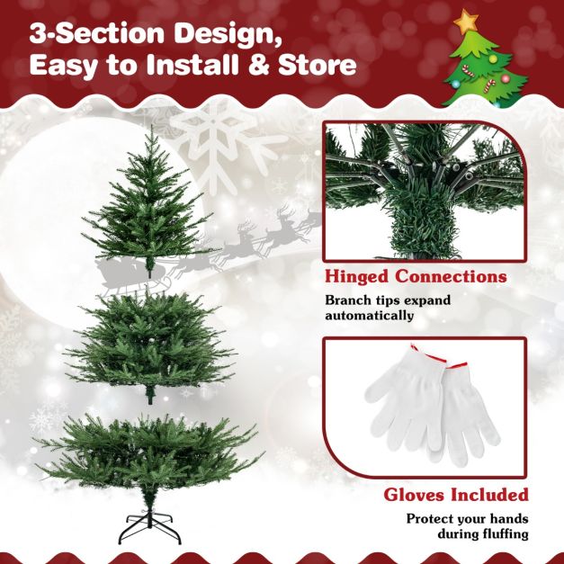 Küste Weihnachtsbaum 183 cm - Grün - 788 Zweigspitzen - 280 LED - Pop-Up Design