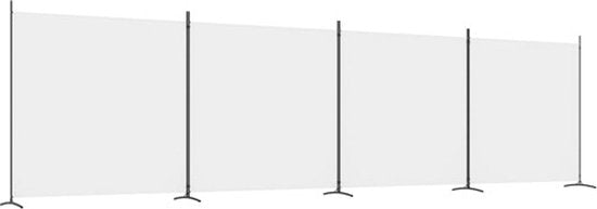 vidaXL – Raumteiler – mit – 4 – Paneelen – 698 x 180 – cm – Stoff – weiß